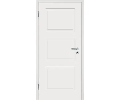 HORI Schallschutz Wohnungseingangstür Alicante 3 Weißlack RAL9010 SK1 Eckkante Vollspan 0