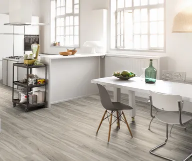 PARADOR Klick-Vinylboden SPC Basic 5.3 Eiche pastellgrau gebürstete Struktur Landhausdiele 0