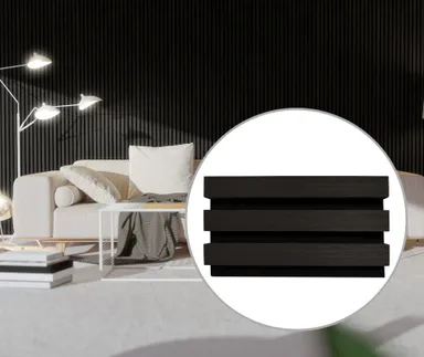 HORI WALL Akustik Dekor Wandpaneele Black Oak 0