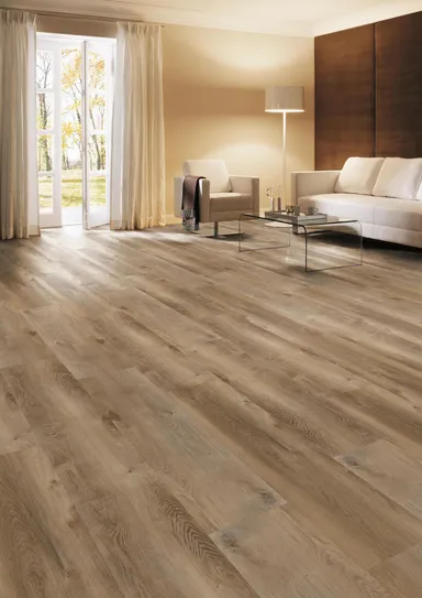 HORI Klick-Vinylboden HDF Eiche Mosel gebürstet Landhausdiele 0