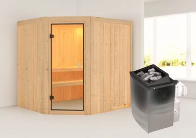 Karibu System-Sauna Bodo Eckeinstieg 68 mm 1