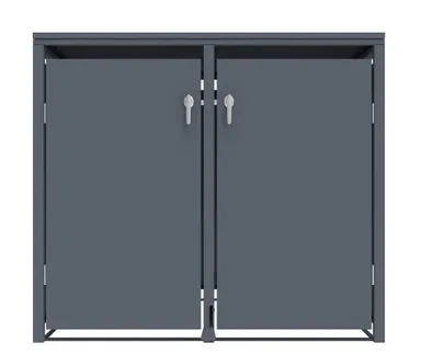 HORI Mülltonnenbox Cleanman 4 Anthrazit mit Fuß Pedal 1