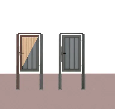 megawood Sichtschutzzaun Stecksystem Limes Tür 0