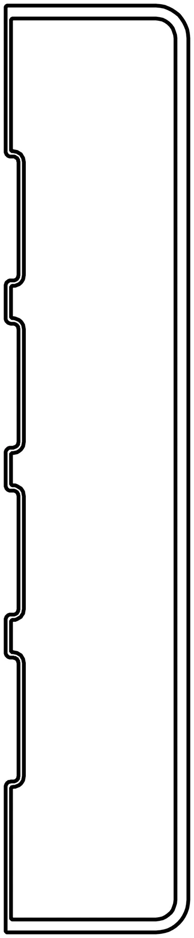 Lignodur terrafina Abschlussblende lounge Graubraun 17x85 mm 0