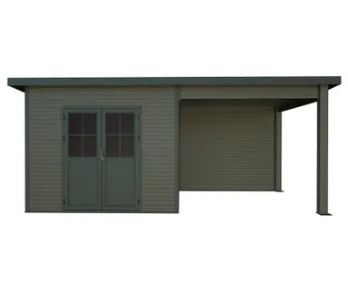 HORI WPC Gartenhaus Rhombus-Optik 560 x 290 cm 0