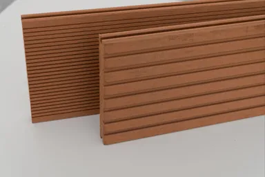 HORI Terrassendielen Komplettset BPC Vollprofil massiv hellbraun 0