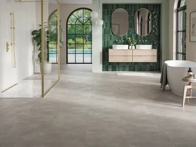 PARADOR Klick-Vinylboden SPC Trendtime 5 Stein Trafalgar hellgrau Mineralstruktur Fliese 5