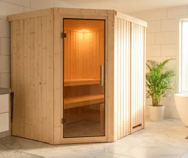 Karibu System-Sauna Siirin Eckeinstieg 68 mm 0