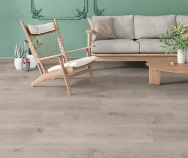 HORI Klick-Hartvinylboden Rigid SPC Eiche Rutherford B. Hayes mittelgrau Landhausdiele Holzstruktur 0