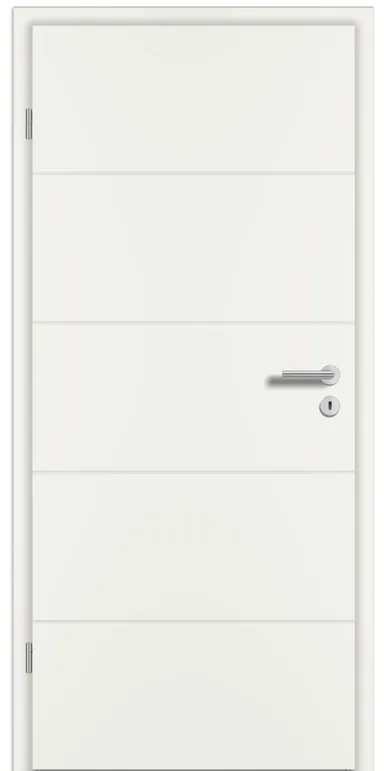 PRÜM Zimmertür Komplettset Royal RY-251 Weißlack Röhrenspanplatten Eckkante 0