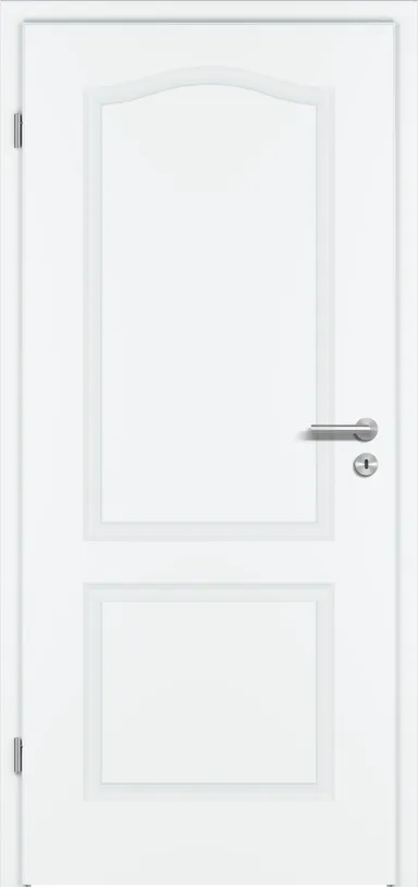 PRÜM Zimmertür Classic CK2 Weißlack RAL9010 Röhrenspanplatten Karnieskante 0