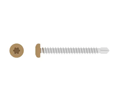 HORI Fassadenprofil Schrauben Set Hellbraun 4,2 x 38 mm 0