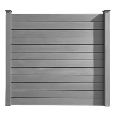 HORI WPC Sichtschutzzaun Stecksystem glatt / glatt 0