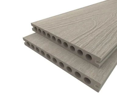 HORI Terrassendiele WPC Hohlkammer Wood Feeling Co-Extrudiert 22,5x210mm hellgrau 0