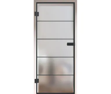 HORI Glastür Komplettset Loft Premium Valencia satiniert ESG 8 mm 1
