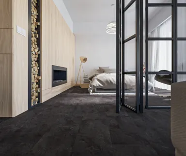 HORI Klick-Hartvinylboden Rigid SPC Steinfliese Münster anthrazit Fliese 0