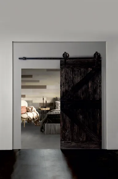 INDO Barndoor Teak Colored Charred 0