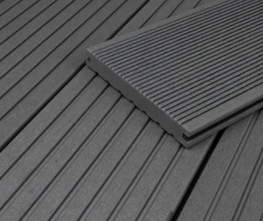 HORI Terrassendielen Komplettset WPC/BPC Vollprofil massiv grau 0