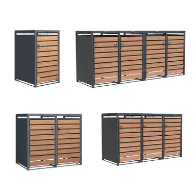 HORI Mülltonnenbox Cleanman 3 Wood 0