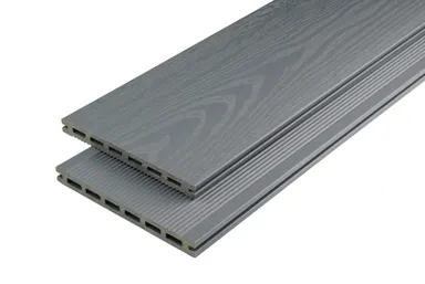 Kovalex Terrassendielen Komplettset WPC XL Hohlkammer steingrau 20 x 190 mm 0