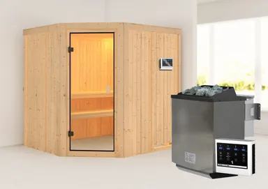 Karibu System-Sauna Bodo Eckeinstieg 68 mm 0