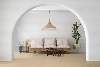 Gerflor Klebe-Vinylboden massiv Virtuo 55 Blomma Beige Fischgrät 0