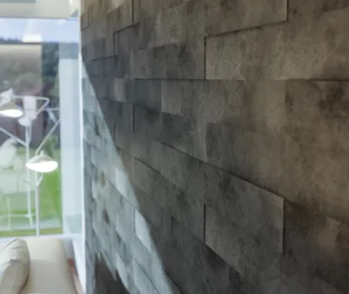 HORI Wandverkleidung Nivello MDF Paneele 3D Optik Schiefer hell 5