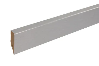 HORI MDF-Kern Sockelleiste Stahl gebürstet Grundierfolie Topline 0