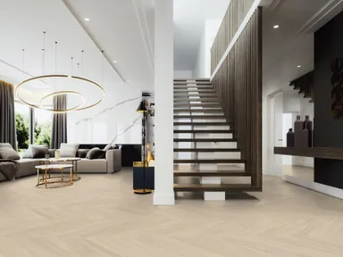 Gerflor Klebe-Vinylboden massiv Virtuo 55 Blomma Light Fischgrät 7