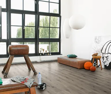 PARADOR Klick-Vinylboden SPC Trendtime 8 Eiche Imperial lichtgrau Authentische Struktur Landhausdiele 0