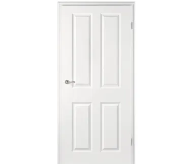 HORI Zimmertür Estella 4 Signalweiß RAL9003 Röhrenspan Designkante ohne Schlüssellochbohrung 0