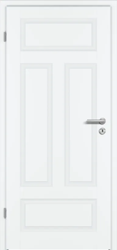 PRÜM Zimmertür Komplettset Classic CK1 Weißlack Röhrenspanplatten Karnieskante 0