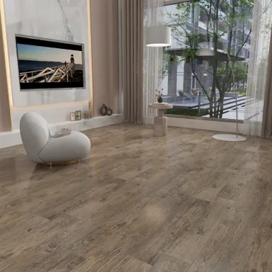 HORI Klebe-Vinylboden massiv Rotten Knots Kiefer Holzstruktur Landhausdiele 0