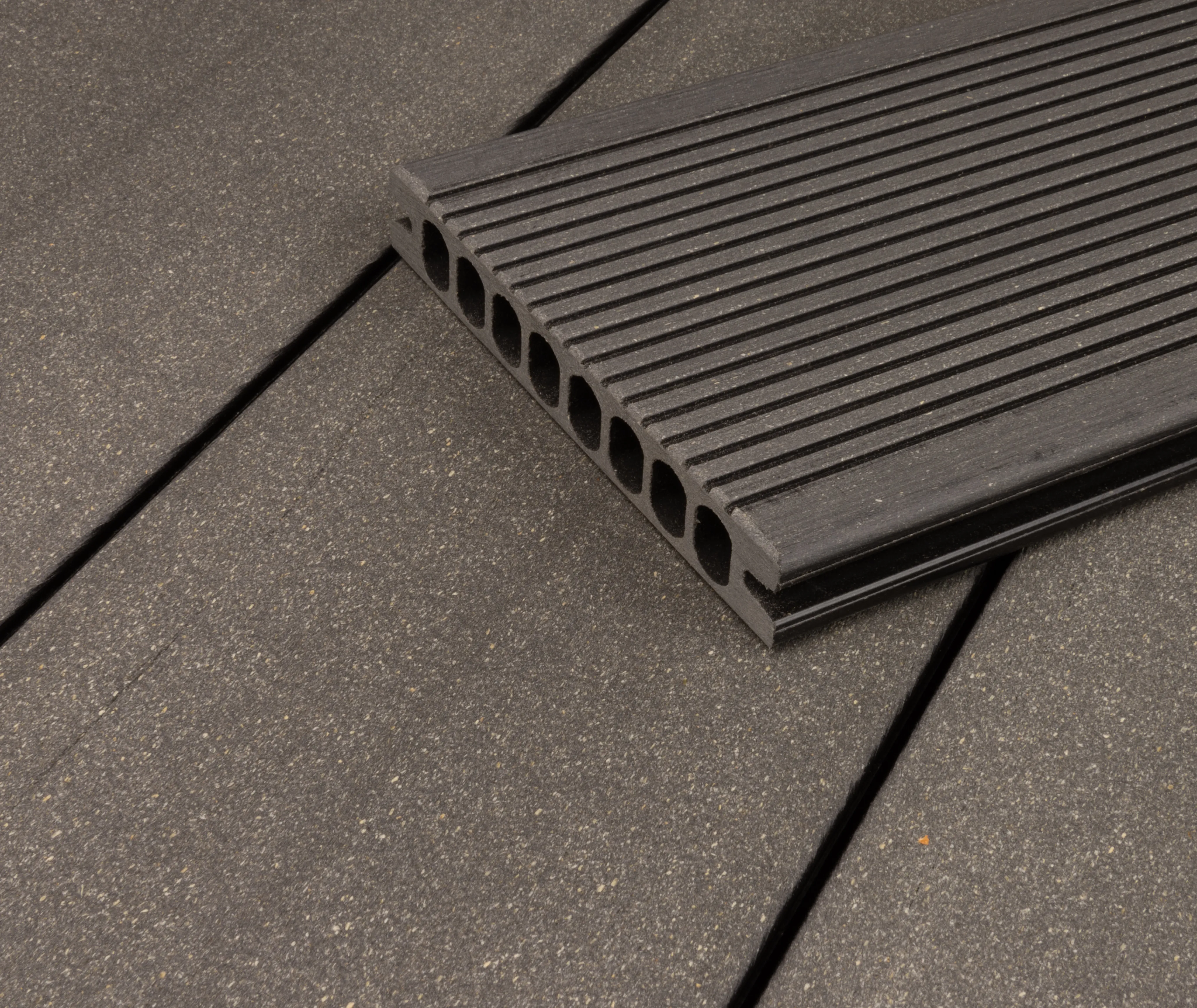 HORI Terrassendielen Komplettset WPC Royal Hohlkammer grau / anthrazit (10030014052)