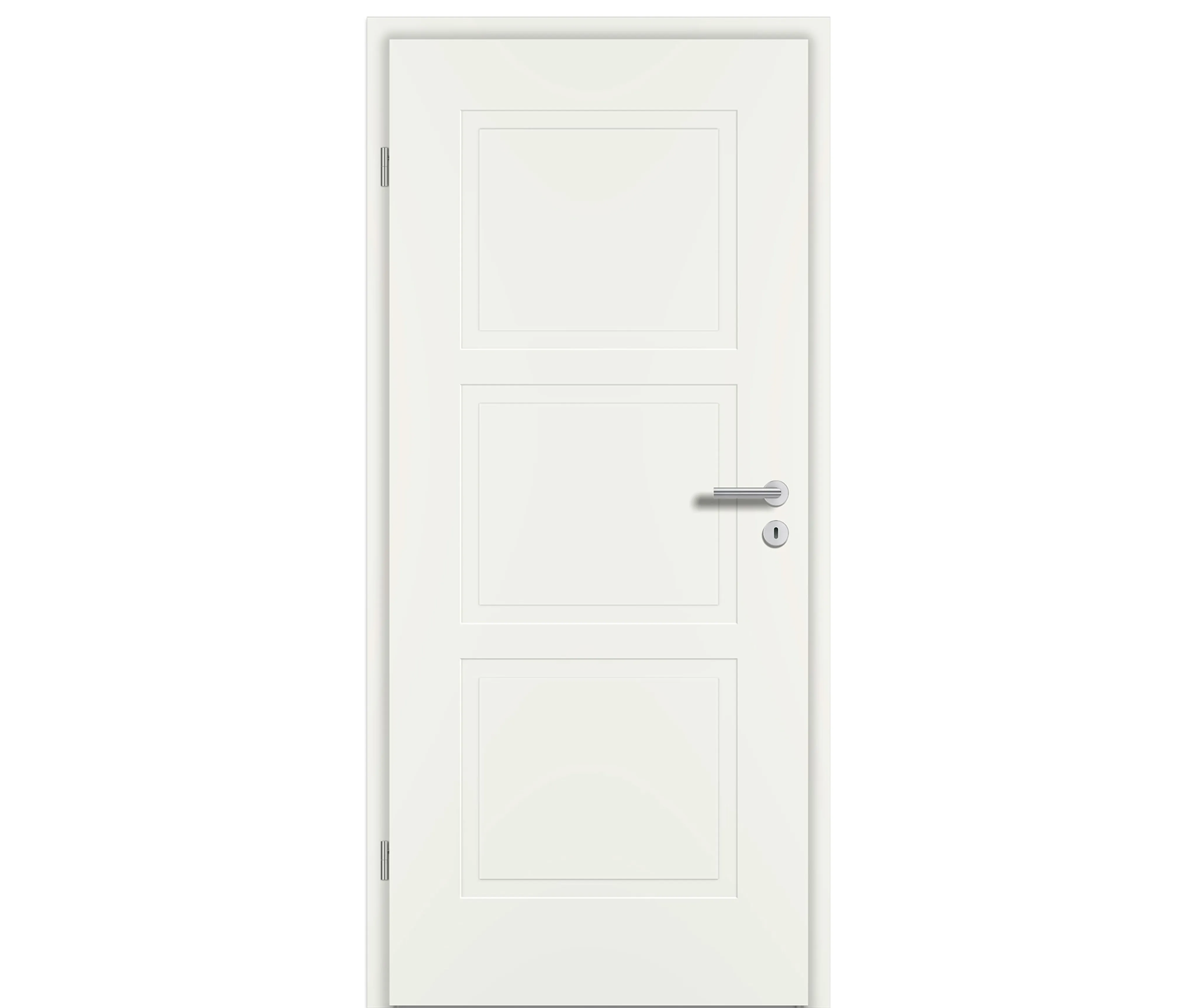 PRÜM Zimmertür Komplettset ELEGANCE MODENA M3 Weißlack RAL 9010 Röhrenspan Eckkante (10040099818)