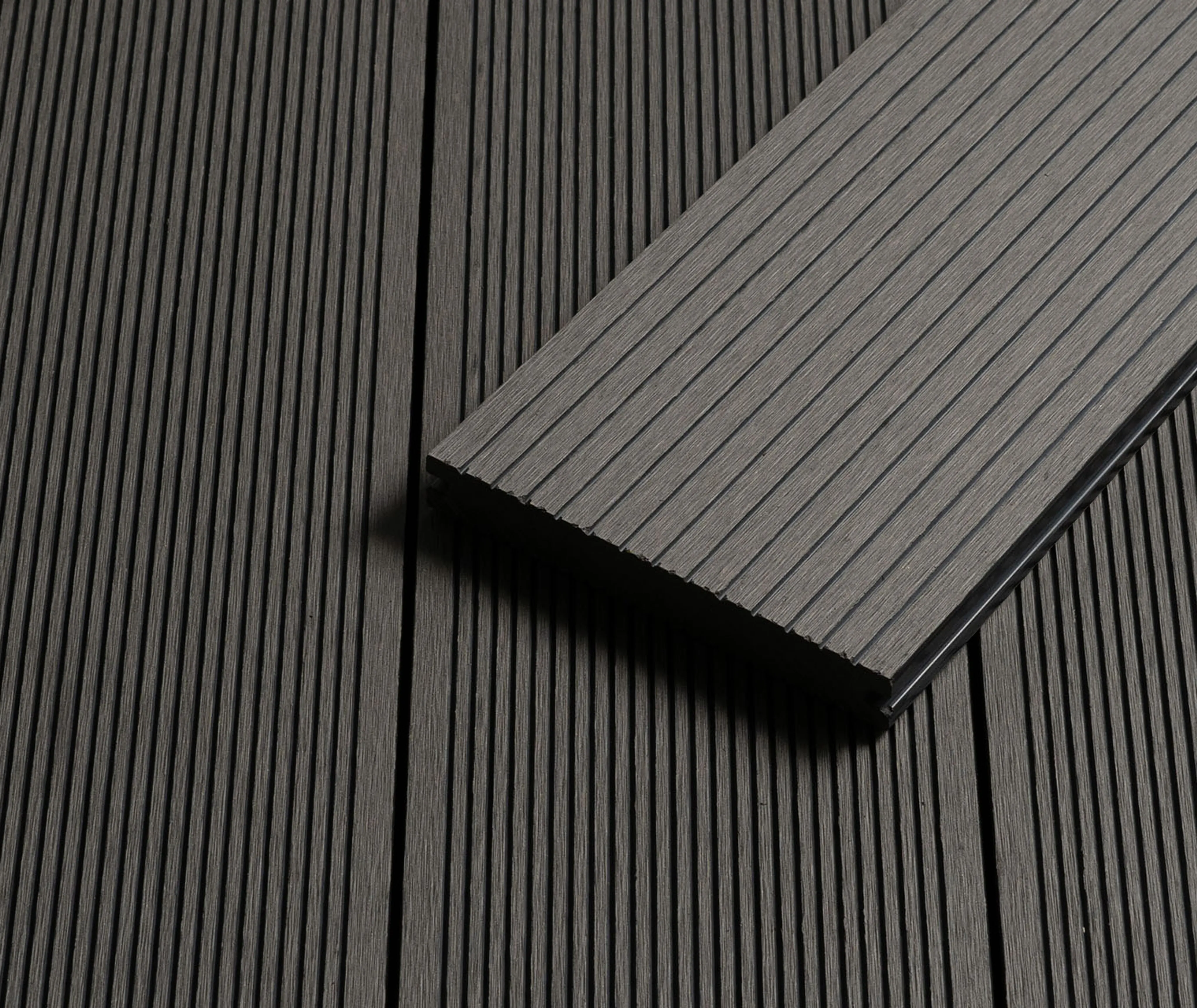 HORI Terrassendielen WPC Mauritius massiv grau grob / fein geriffelt 20 x 140 mm (10030020572)
