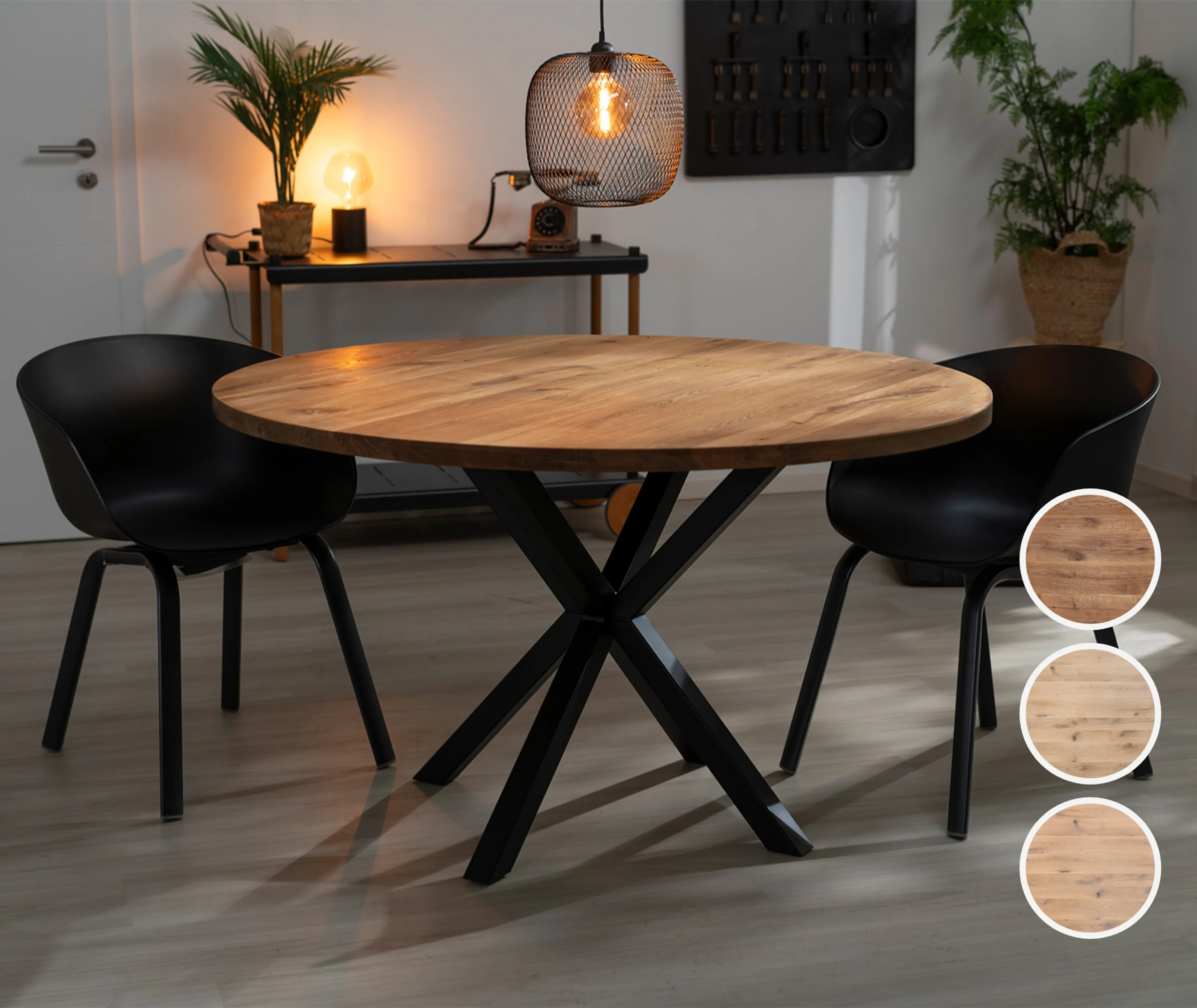 D-SYN myCircle Esstischplatte Massivholz Eiche (10040066225)