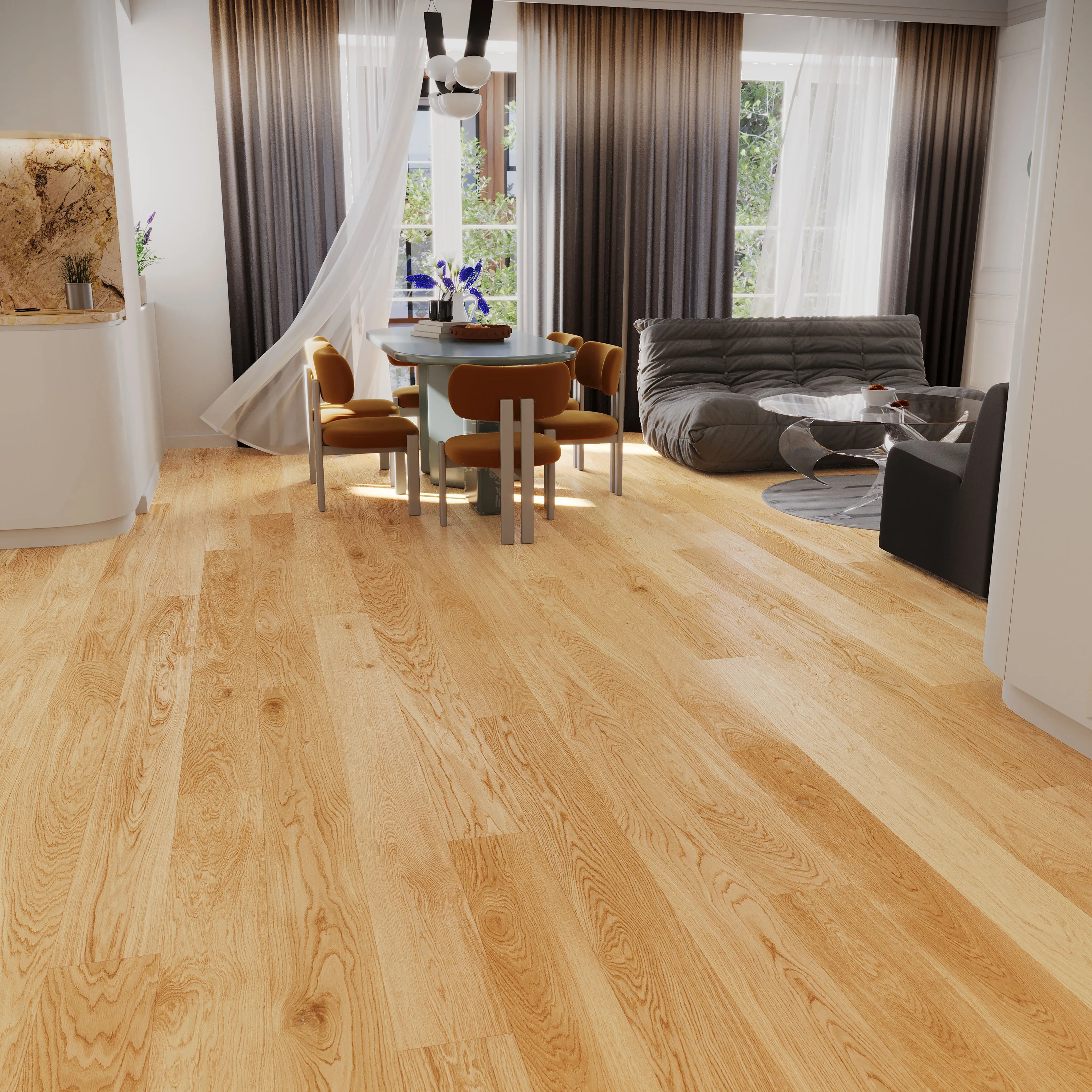 HORI Parkett 300 Eiche Cottage Family gebürstet Landhausdiele natur-geölt (10040365623)