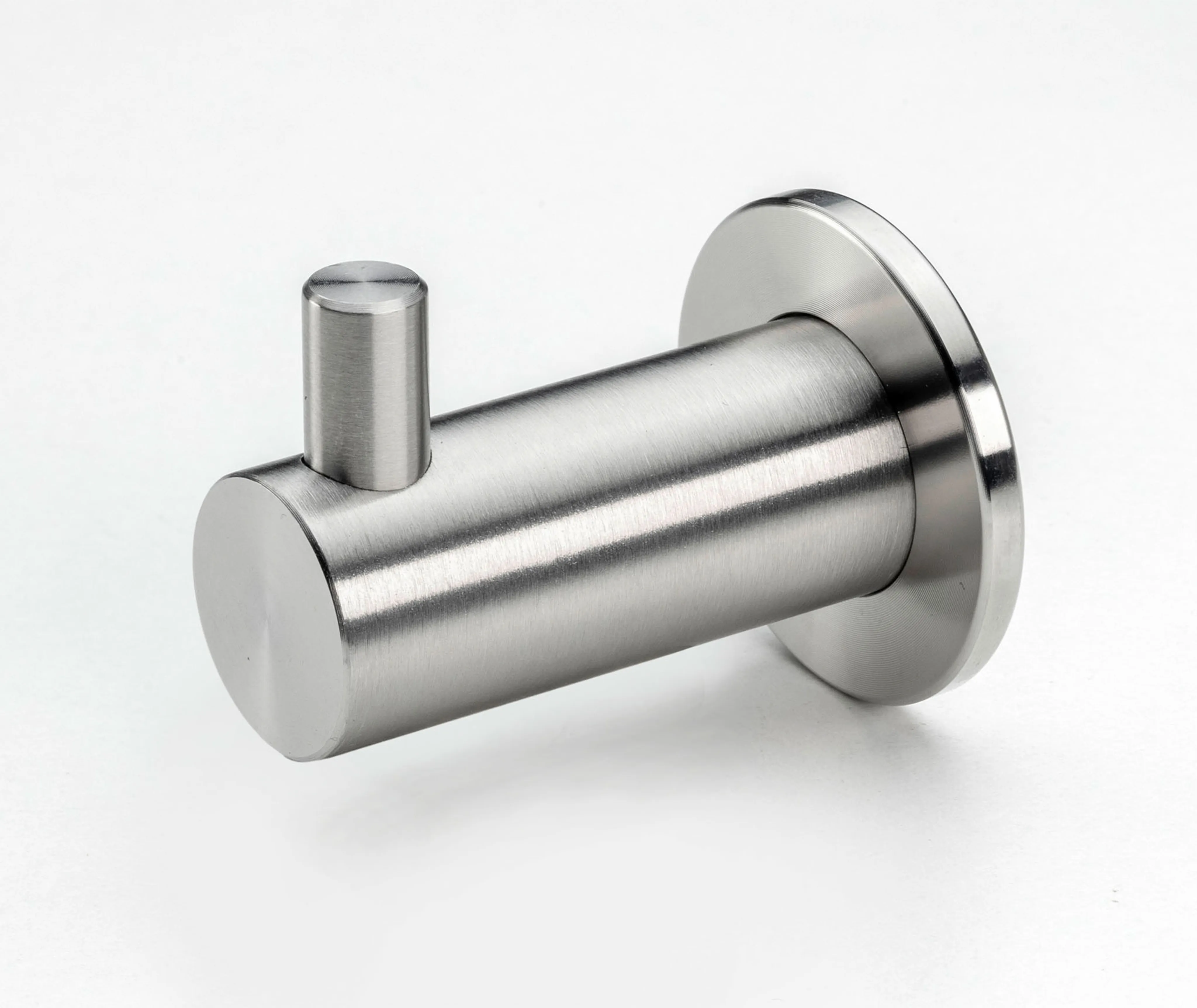 HORI Gaderobenhaken Edelstahl matt gebürstet, 46 mm, mit Rosette