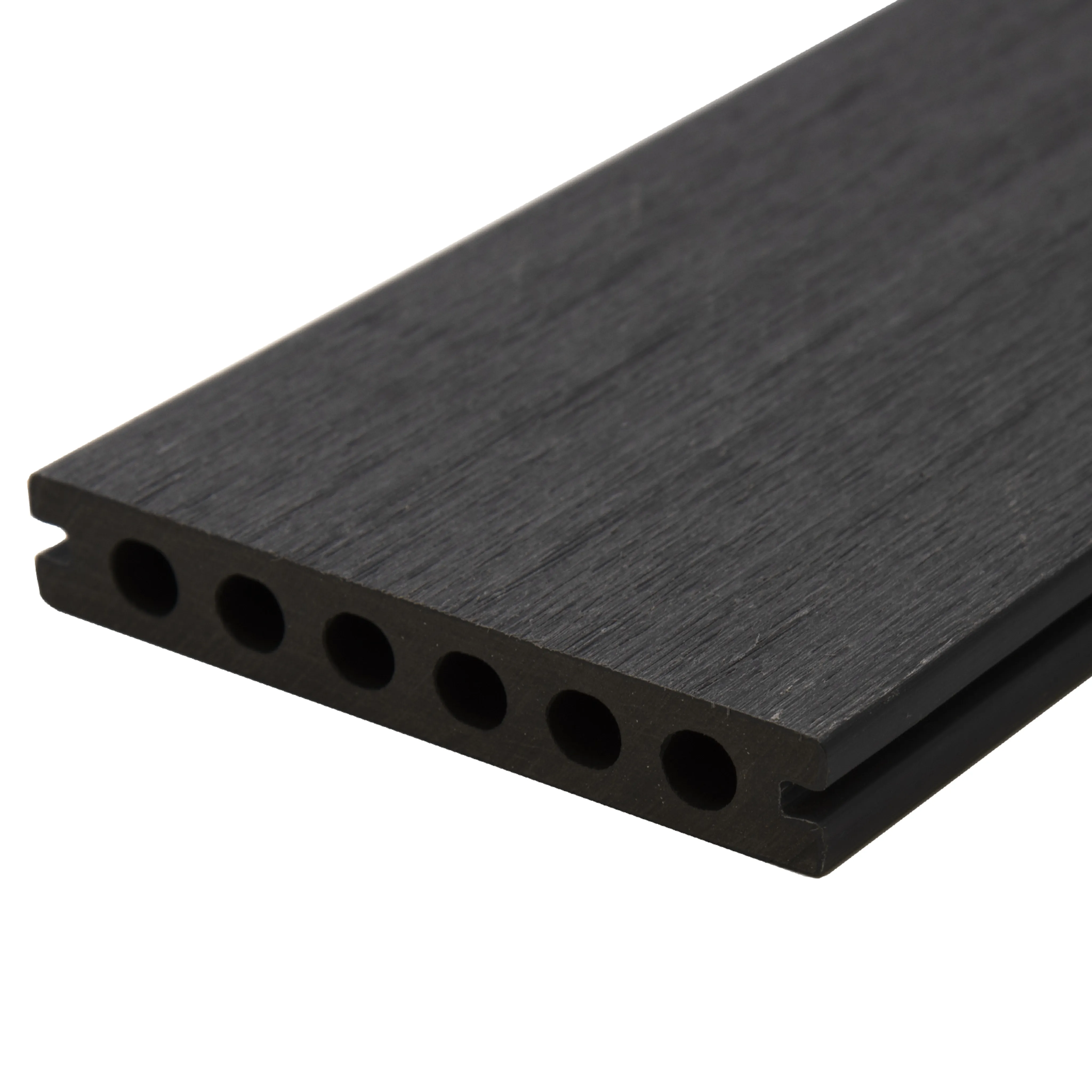 HORI Terrassendielen Komplettset WPC Safety Schutzummantelung grau modern grob strukturiert/glatt gebürstet 23 x 143 mm (10030018394)