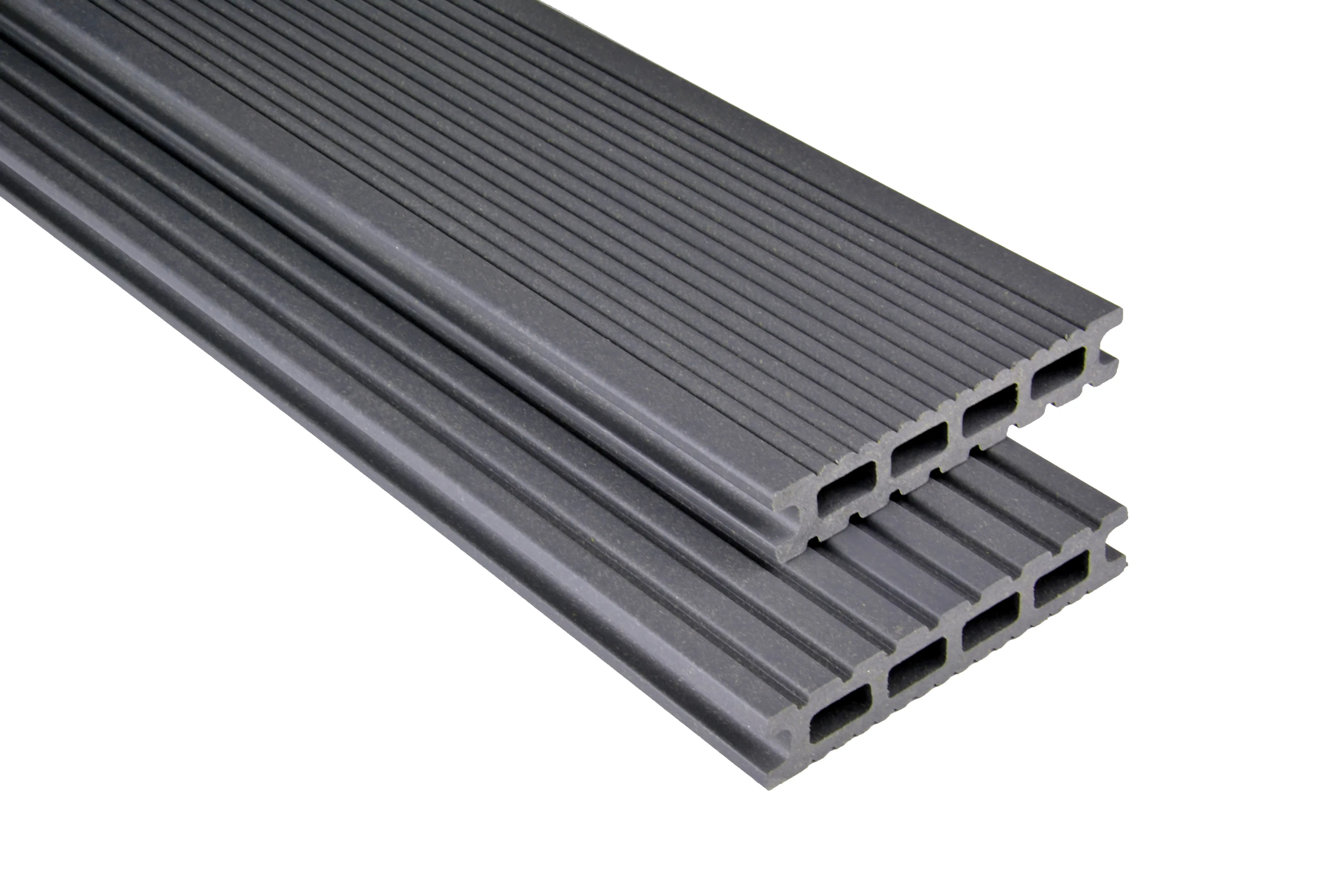Kovalex Terrassendielen WPC Kammerprofil Exklusiv steingrau mattiert grob / fein geriffelt 26 x 145 mm (10030018647)