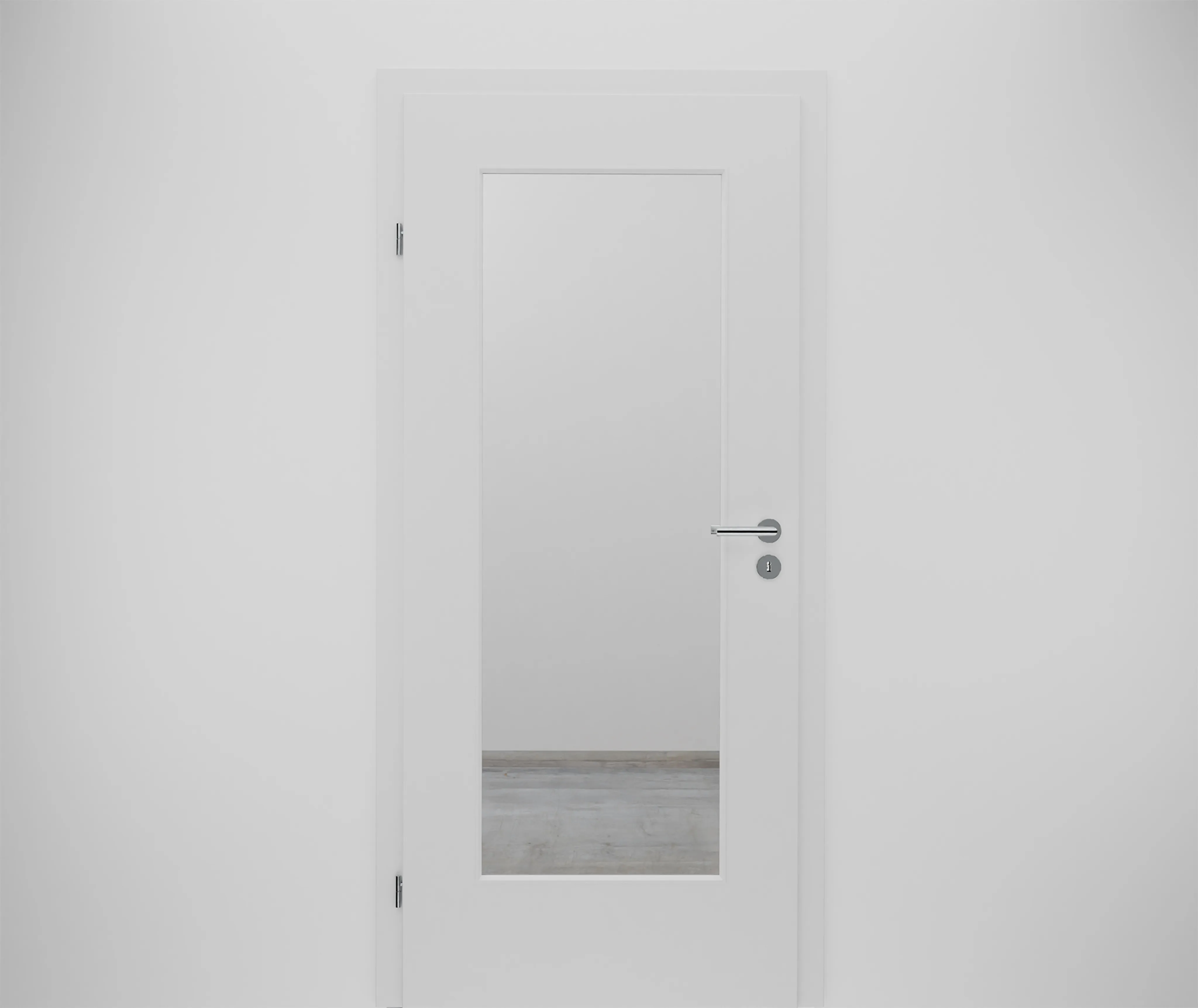 HORI Zimmertür CPL Weiß RAL9016 mit Lichtausschnitt Röhrenspan Designkante (10040044664)