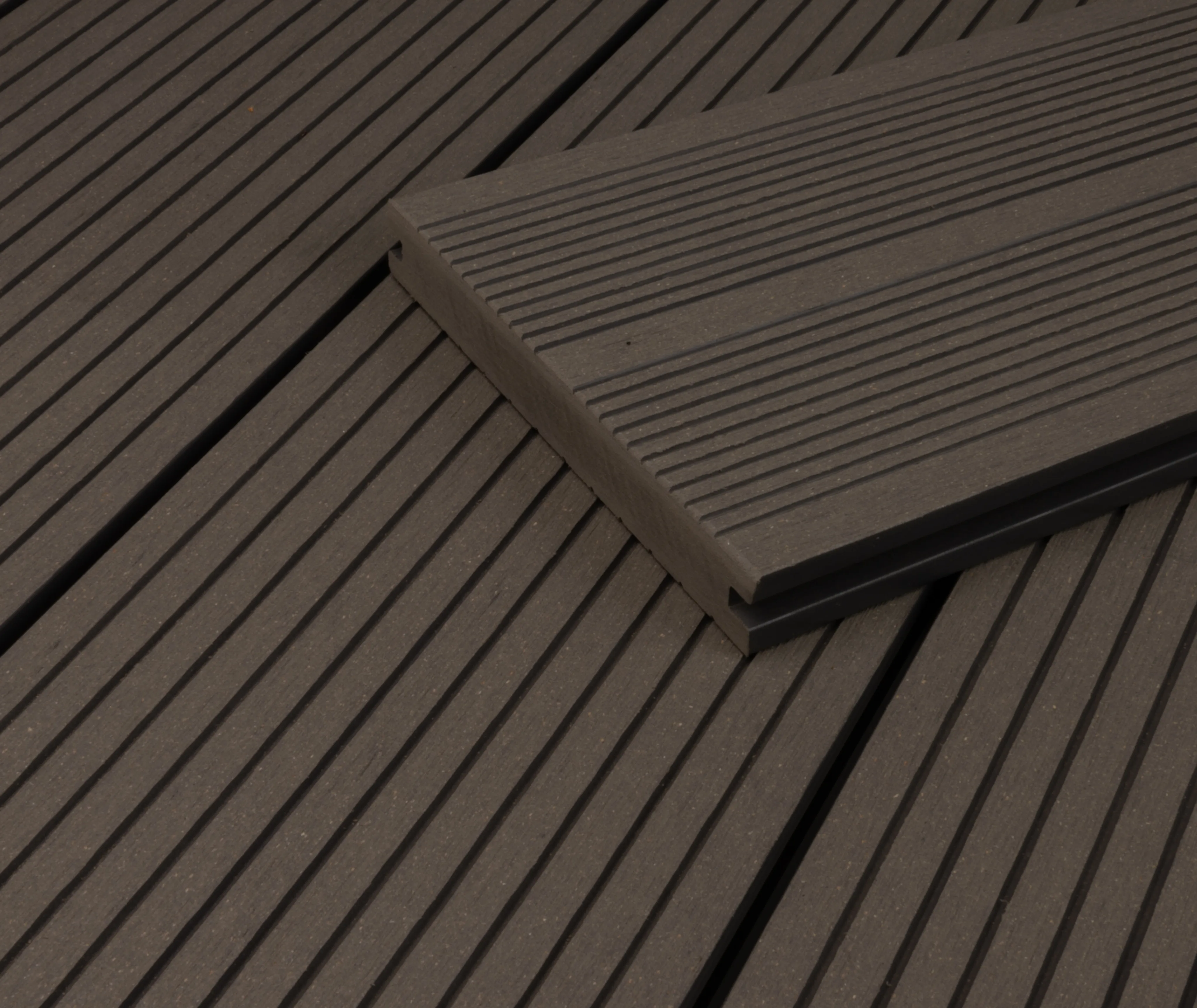 HORI Terrassendielen WPC Bali Massiv hellgrau beidseitig geriffelt 20 x 140 mm (10030014396)