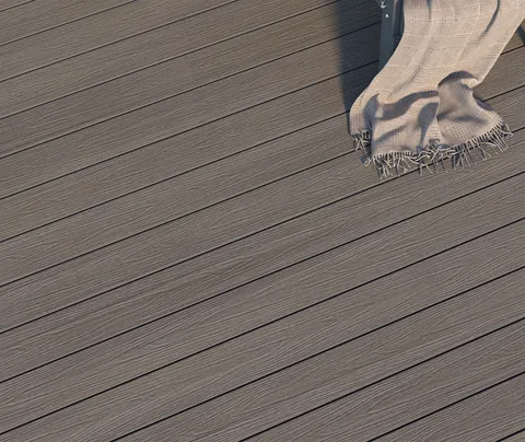 NewTechWood Terrassendielen WPC Hohlkammer Silver Gray Holzstruktur gebürstet / glatt gebürstet Co-Extrudiert 25 x 145 mm 0