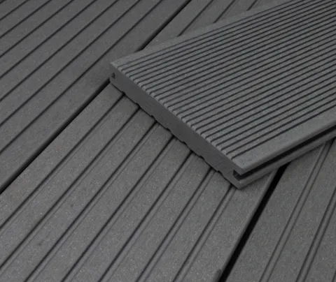 HORI Terrassendielen Komplettset WPC/BPC Vollprofil massiv grau 0