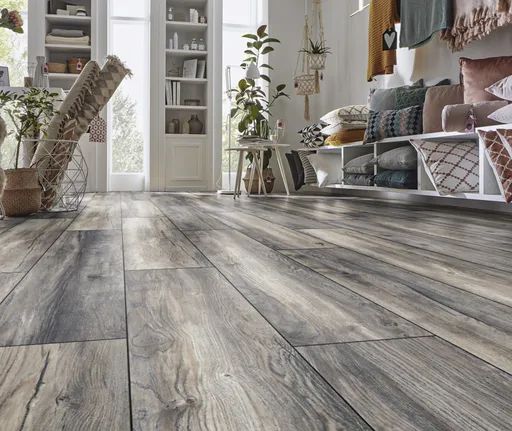 HORI Laminat Style Eiche Steingrau Landhausdiele
