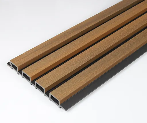 HORI WPC Fassadenverkleidung Rhombus braun Bi-Color 26 x 219 mm