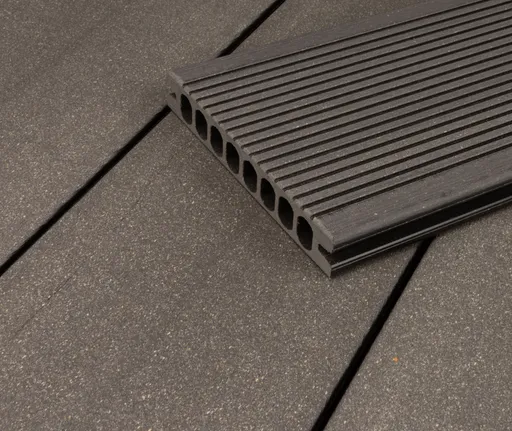 HORI Terrassendielen Komplettset WPC Royal Hohlkammer grau / anthrazit
