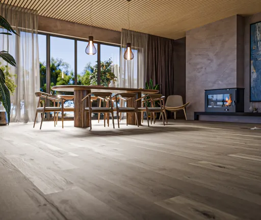 D-SYN Eiche Burgund Klick-Hartvinylboden Rigid SPC grau Landhausdiele Holzstruktur