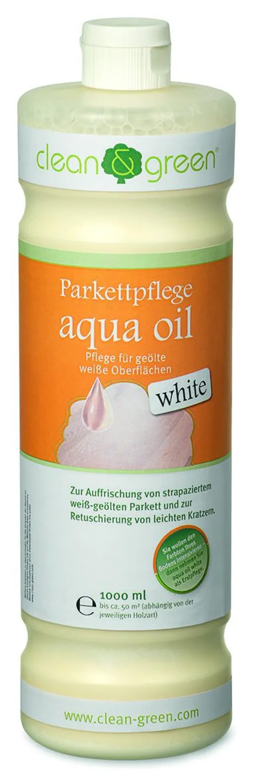 clean & green Parkettpflege aqua oil white